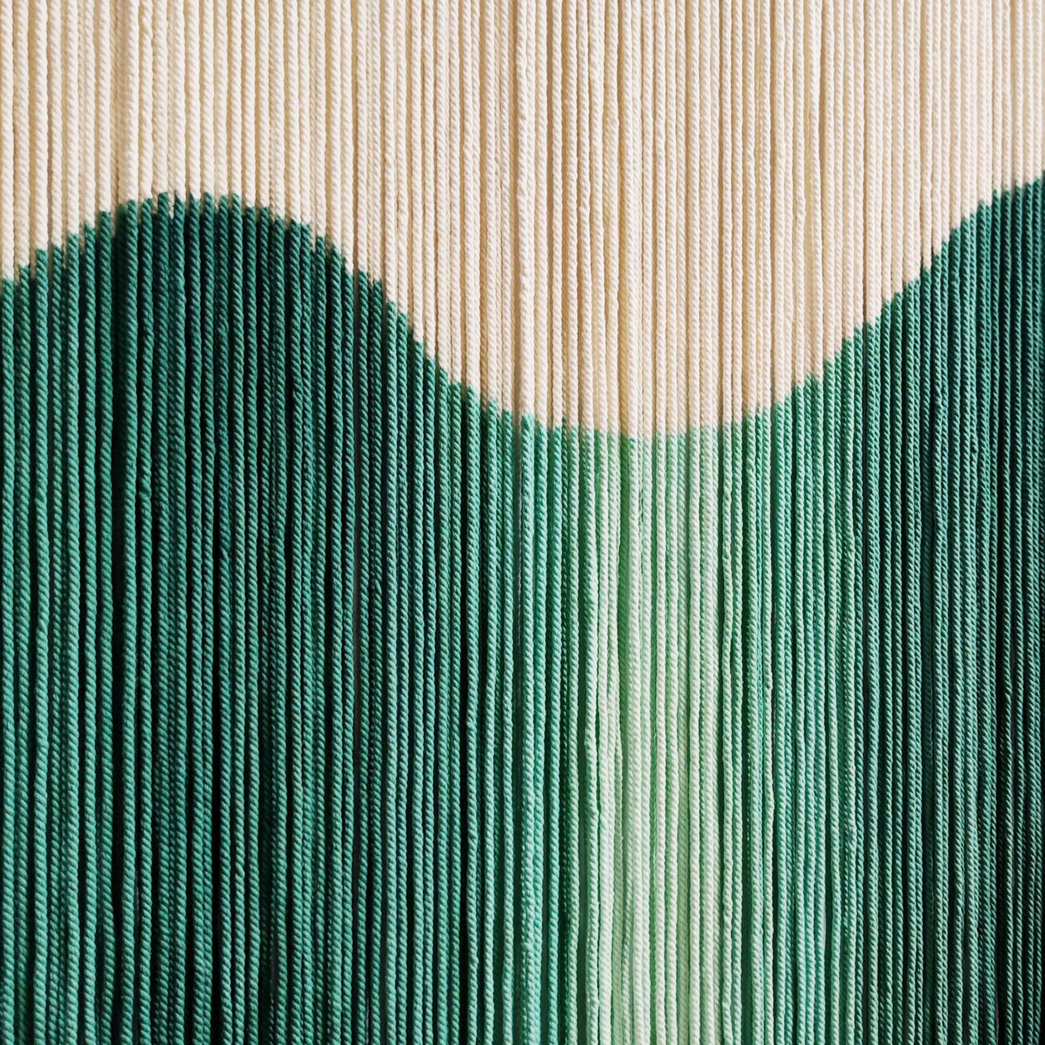Green 3D Dip Dyed Wall Hanging | Boho Fiber Art | yfine