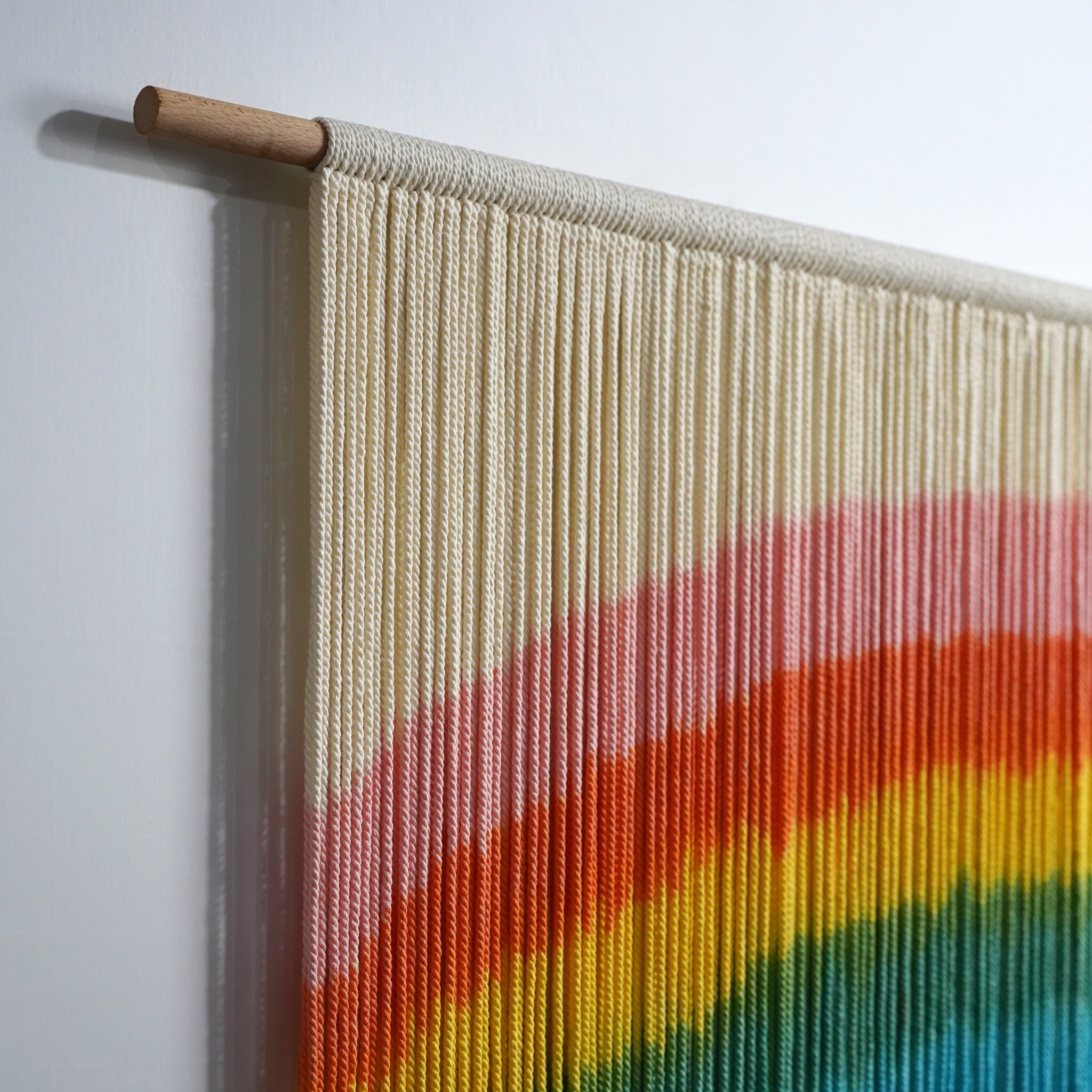 Rainbow Boho Wall Art | Handmade Fiber Rainbow | yfine