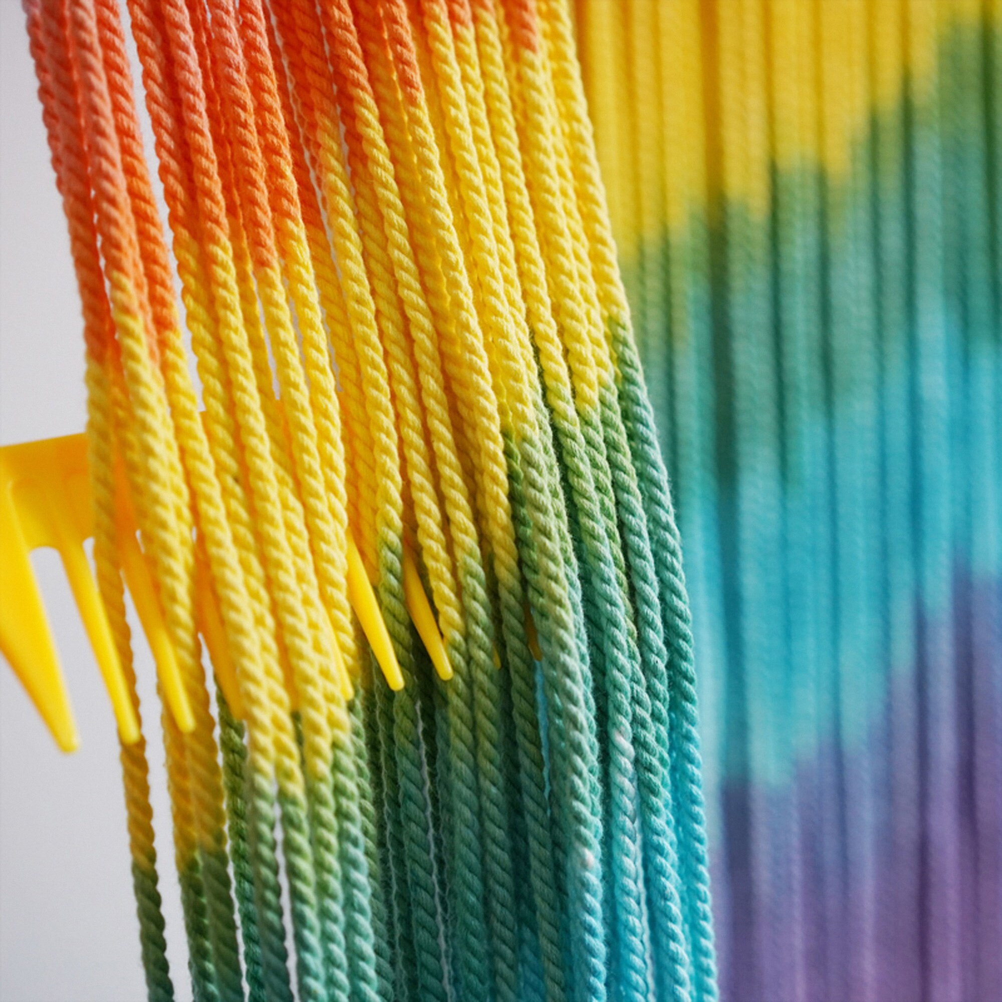 Rainbow Boho Wall Art | Handmade Fiber Rainbow | yfine