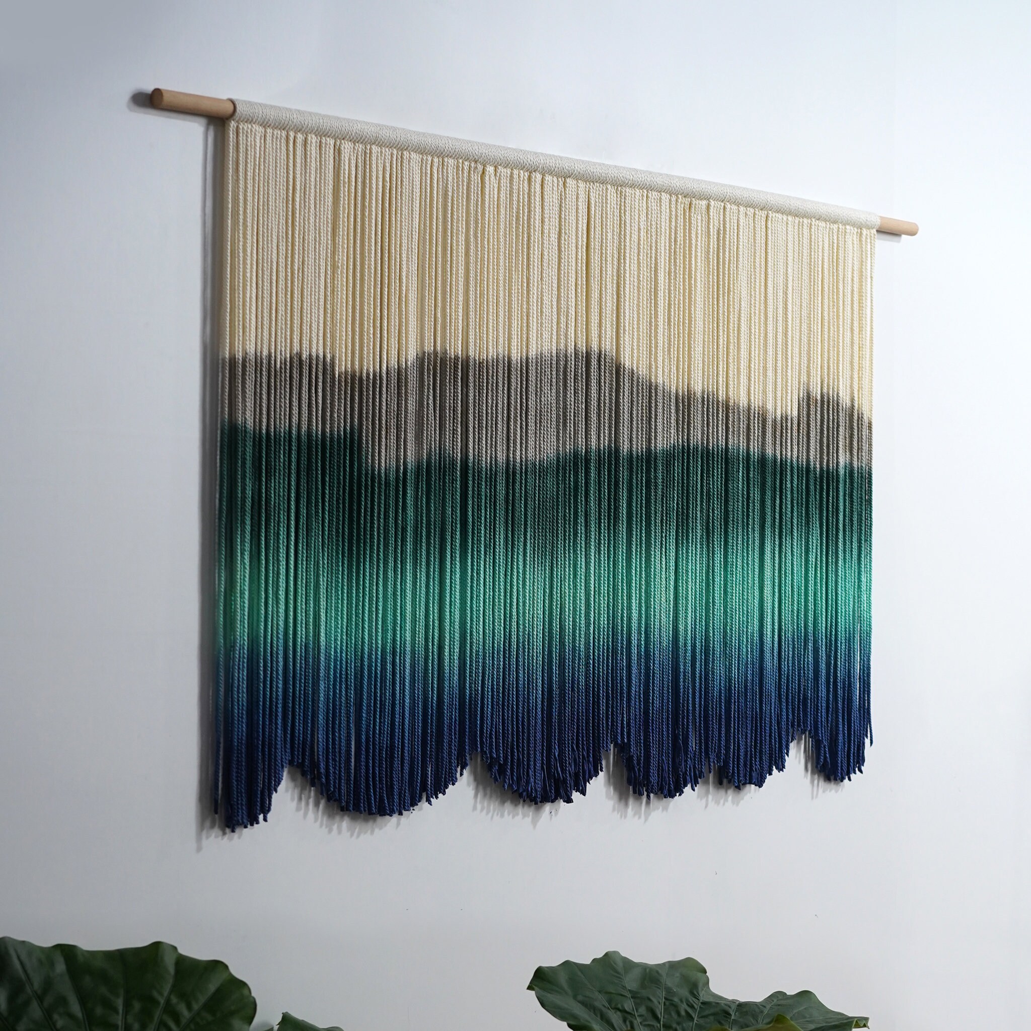 Mountain Nursery Hanging | Boho Dip-Dye Decor | yfine