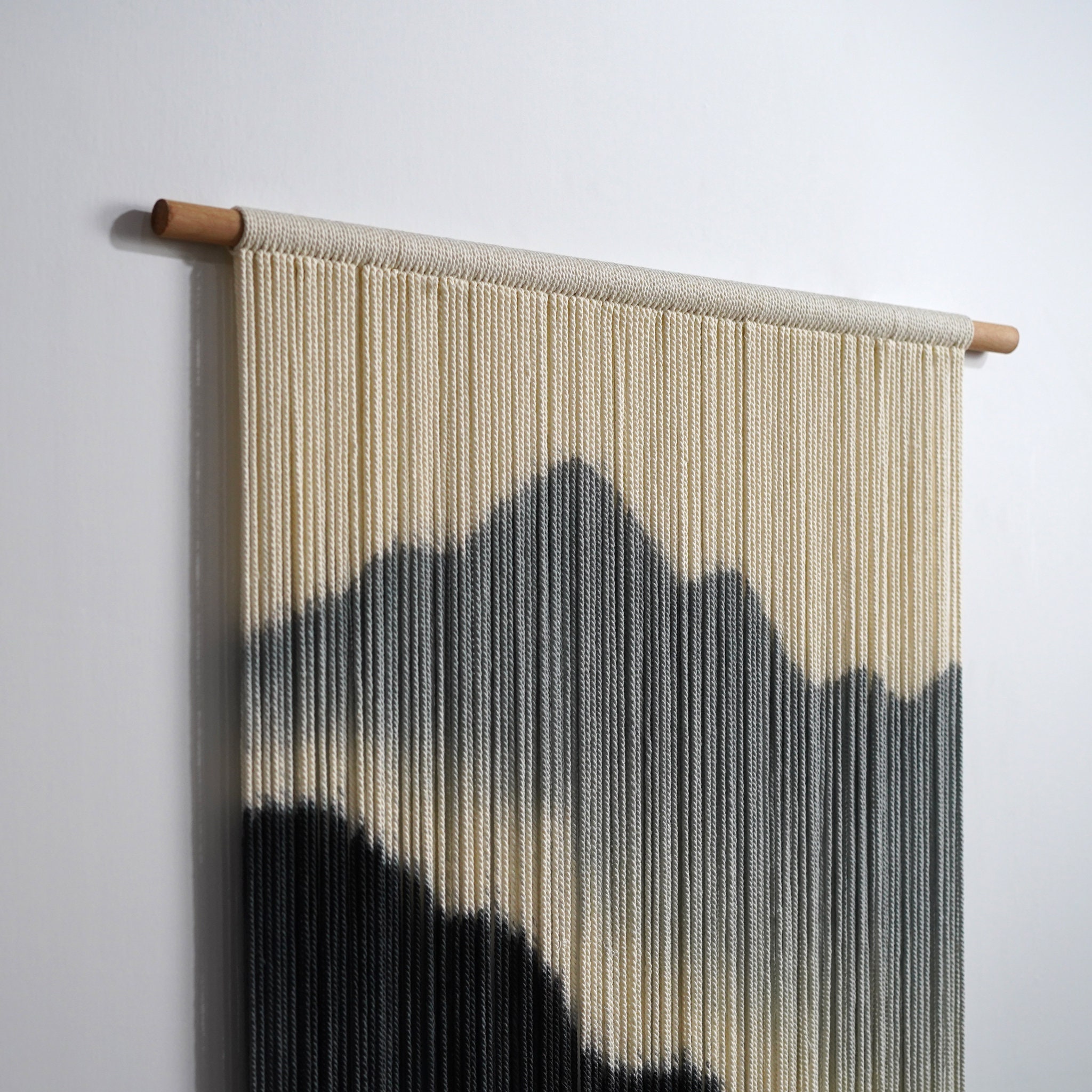 Mountain Textile Wall Hanging | Boho Dip Dye | yfine