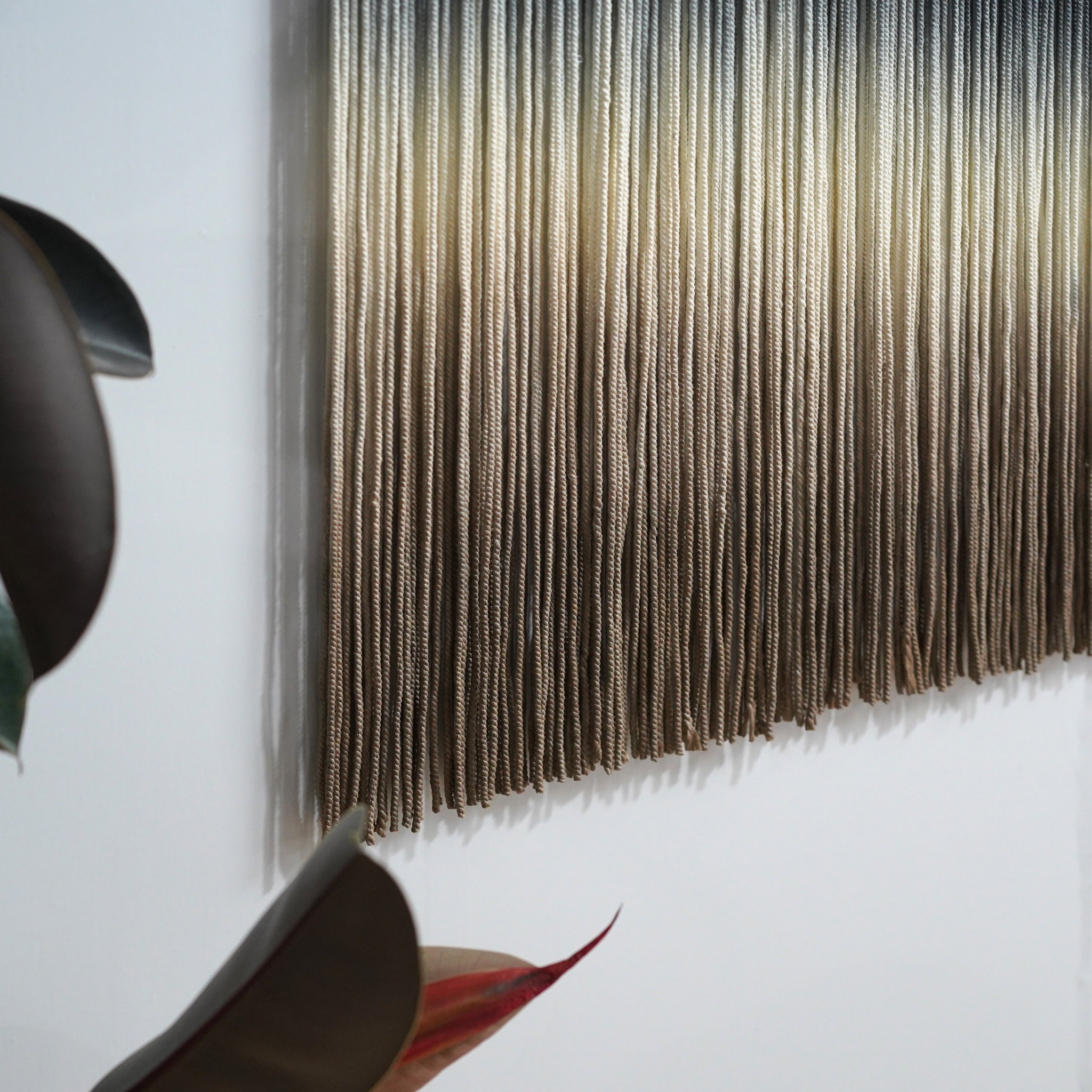 Mountain Textile Wall Hanging | Boho Dip Dye | yfine