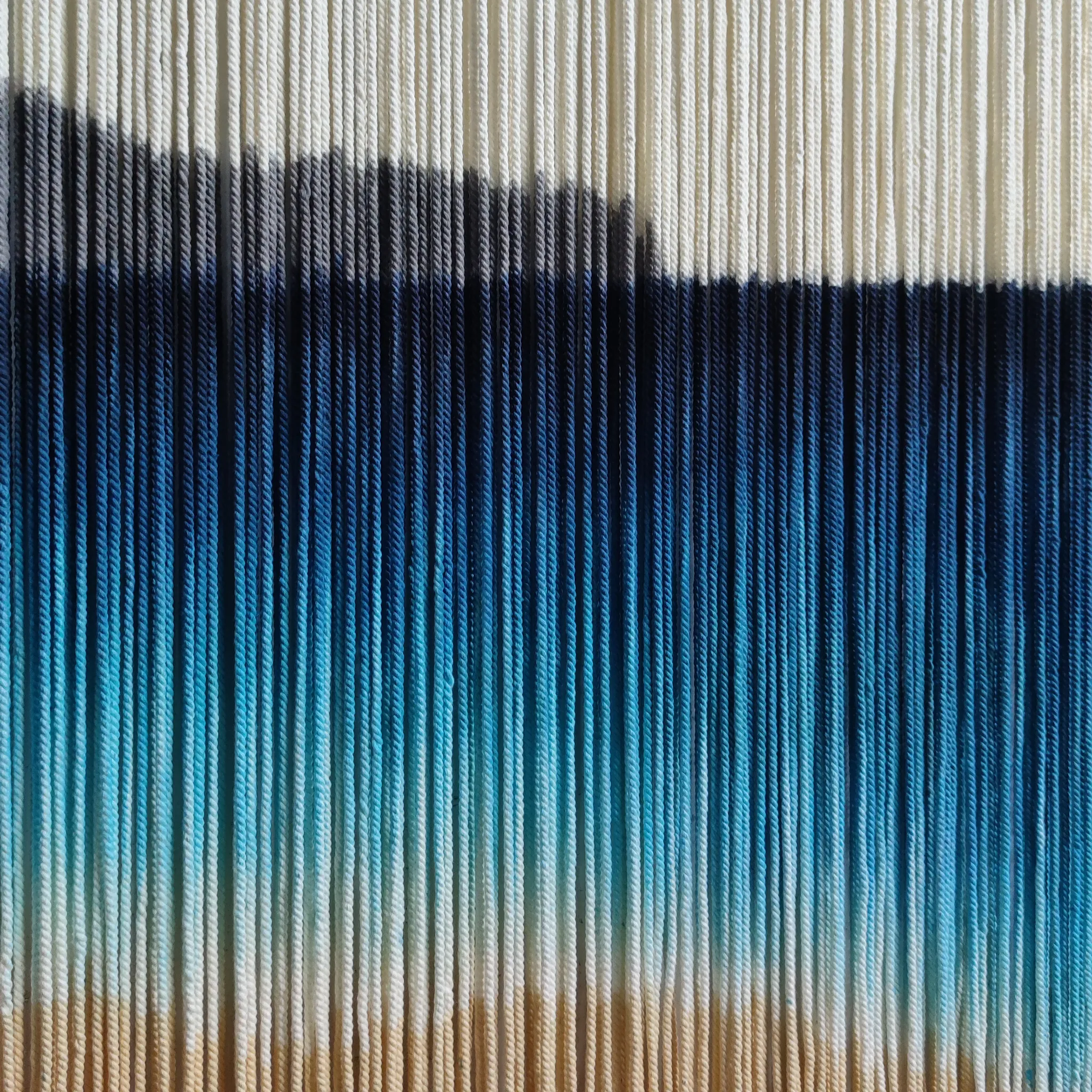 Ocean Wave Boho Tapestry | Hand-Dyed Beach Wall Art | yfine