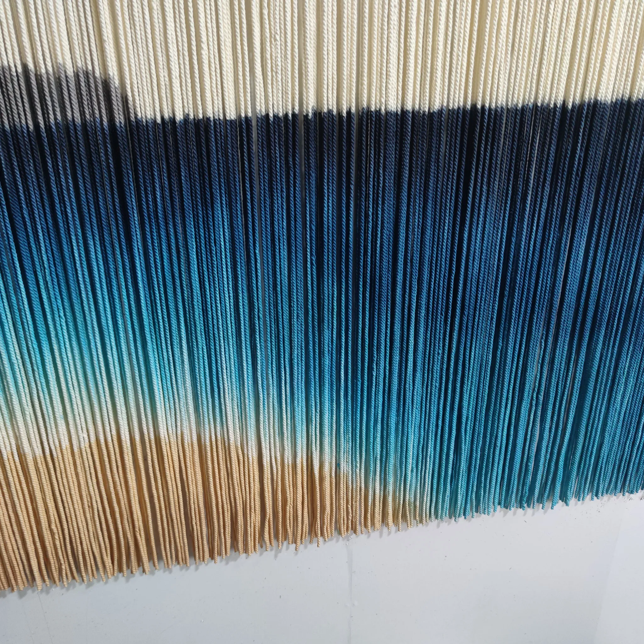 Ocean Wave Boho Tapestry | Hand-Dyed Beach Wall Art | yfine