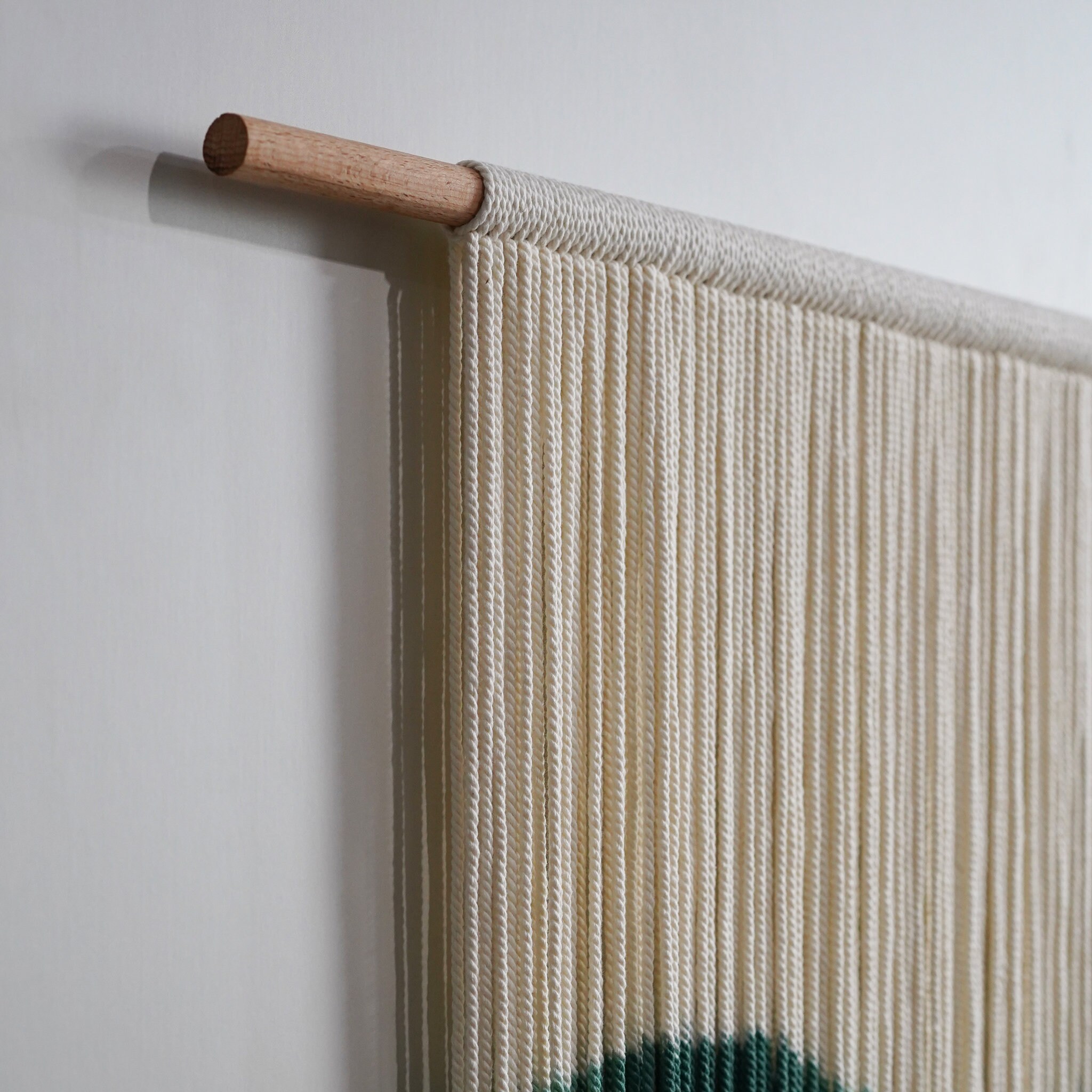 Green Boho Macrame Wall Art | Dip Dyed Decor | yfine