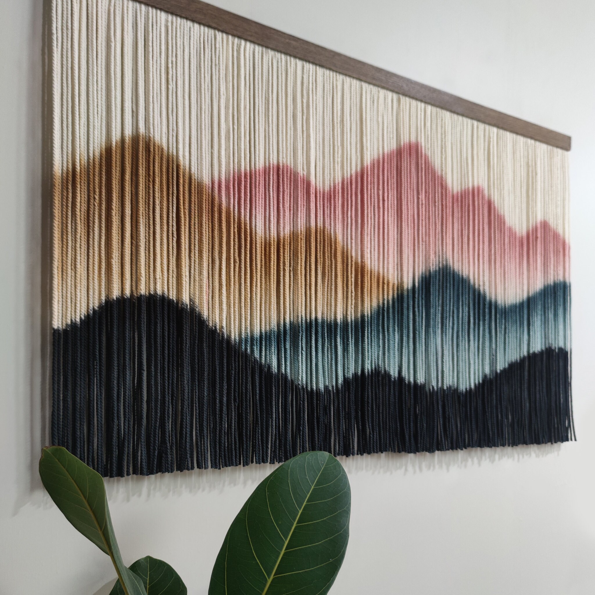 Vintage Boho Macrame Art | Mountain Tapestry | yfine