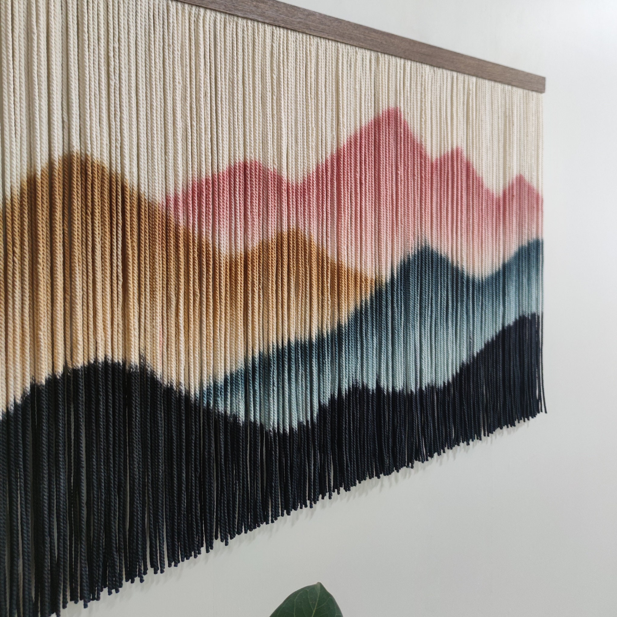 Vintage Boho Macrame Art | Mountain Tapestry | yfine