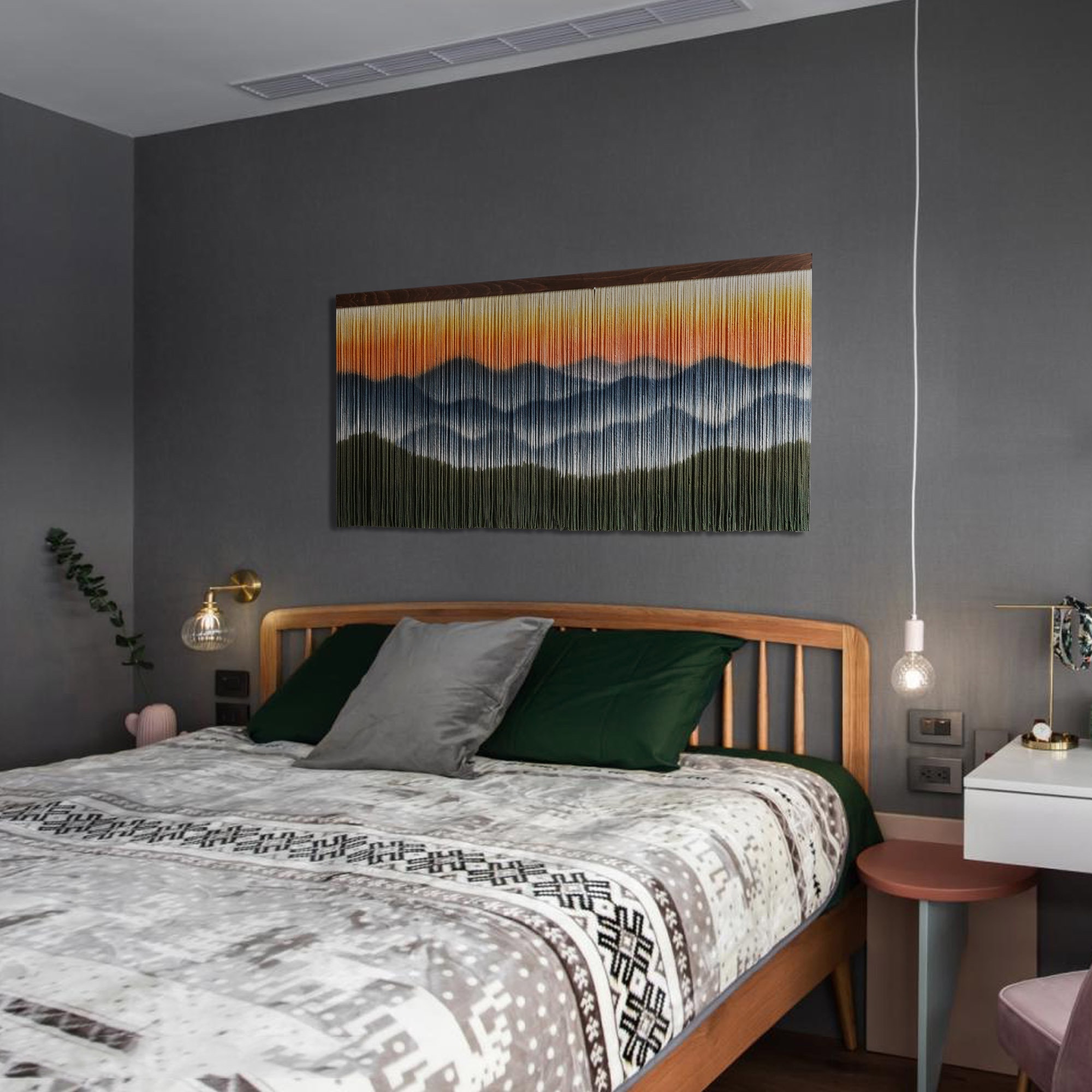 Hand-Painted Large Tapestry | Boho Wall Decor | yfine