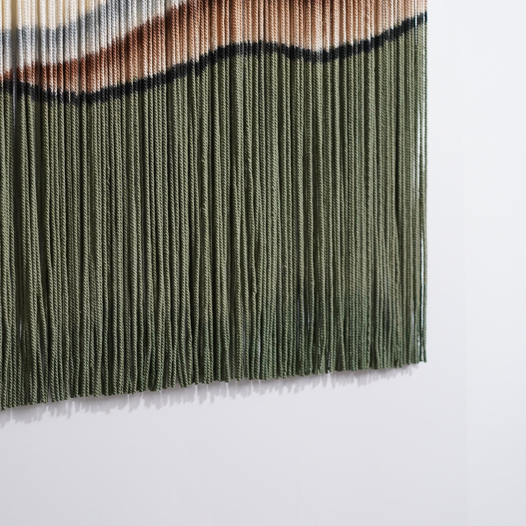 Retro Boho Macrame Tapestry | Mountain Textile Art | yfine