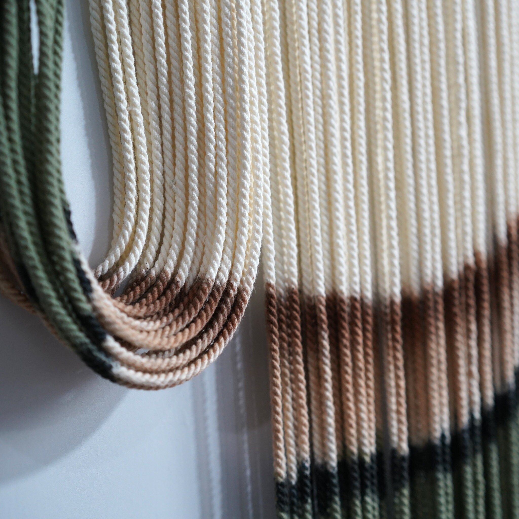 Retro Boho Macrame Tapestry | Mountain Textile Art | yfine