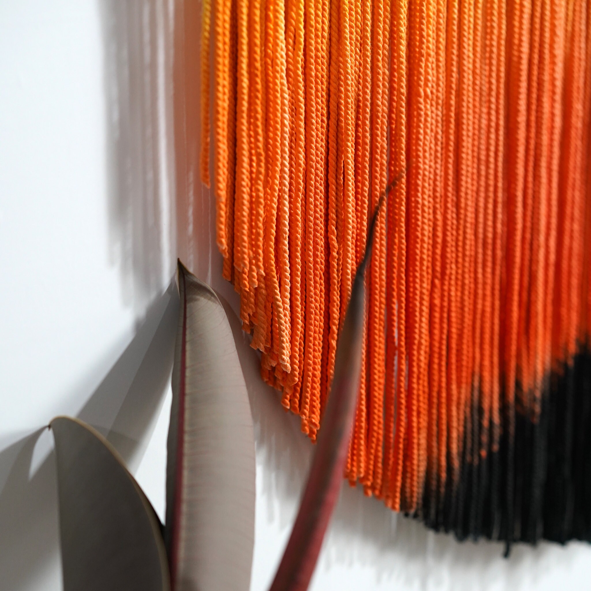 Round Boho Macrame | Dip Dye Textile Circle | yfine