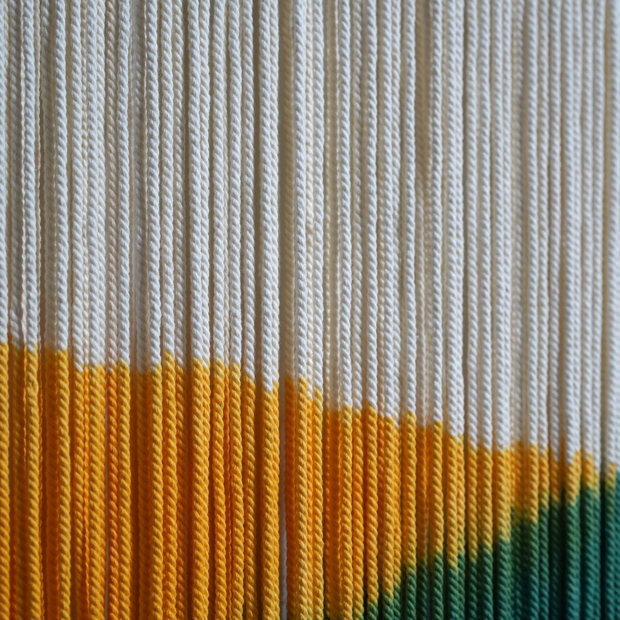 Geometric Boho Tapestry | Dip-Dye Textile Wall Art | yfine