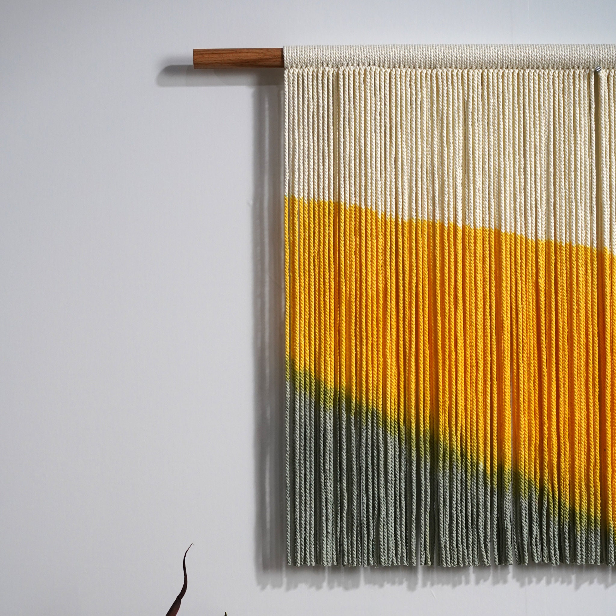 Geometric Boho Tapestry | Dip-Dye Textile Wall Art | yfine