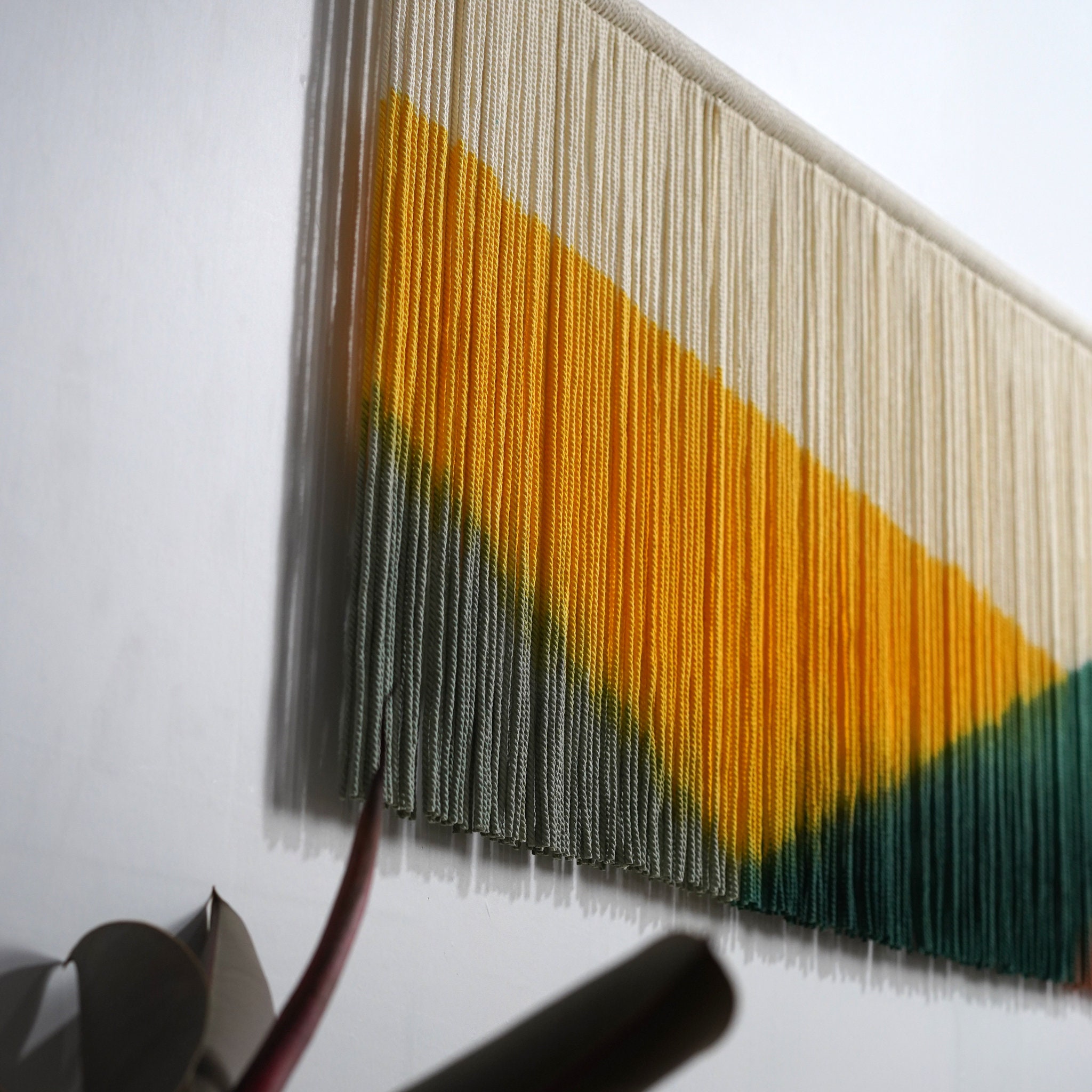 Geometric Boho Tapestry | Dip-Dye Textile Wall Art | yfine
