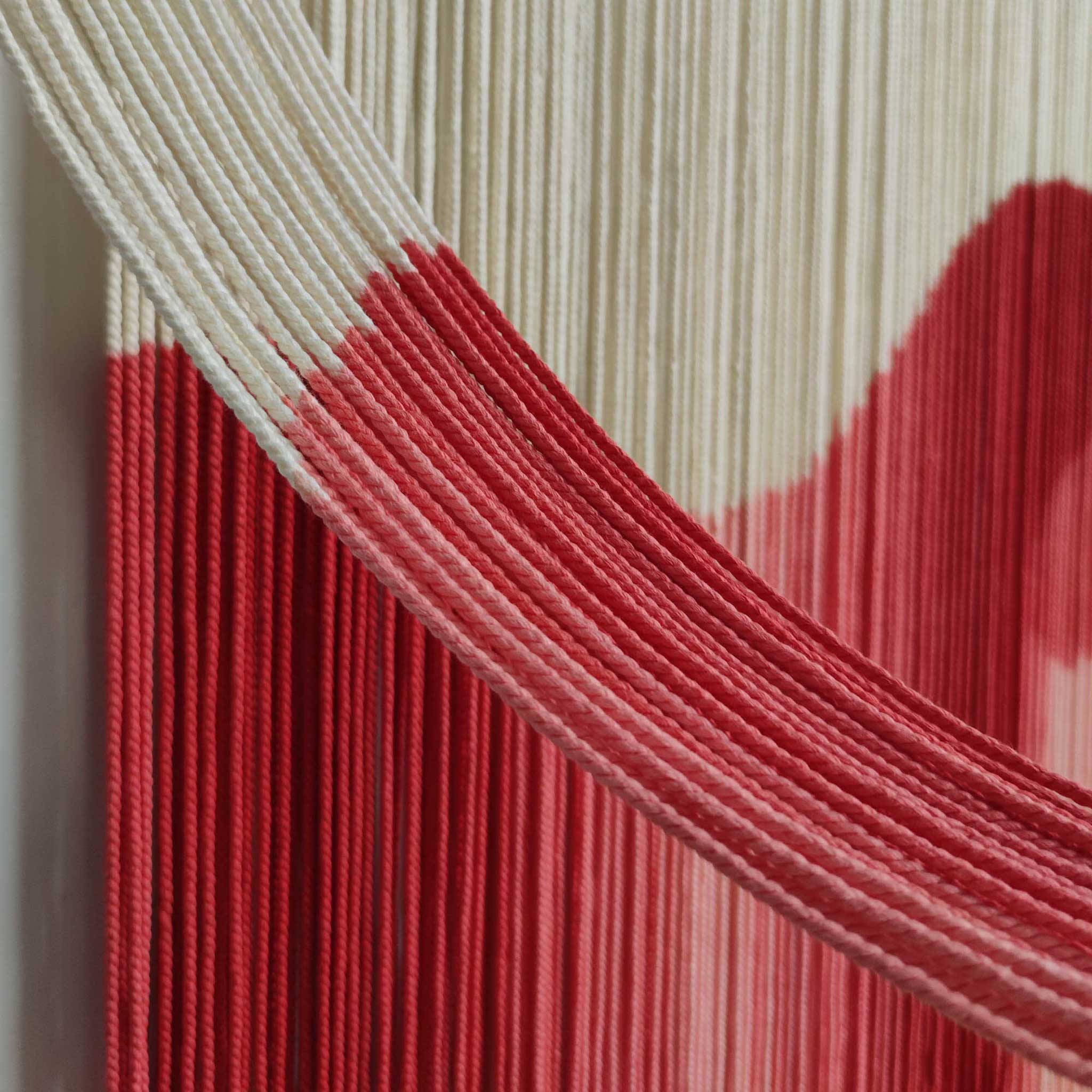 Red 3D Macrame Wall Hanging | Boho Yarn Statement | yfine